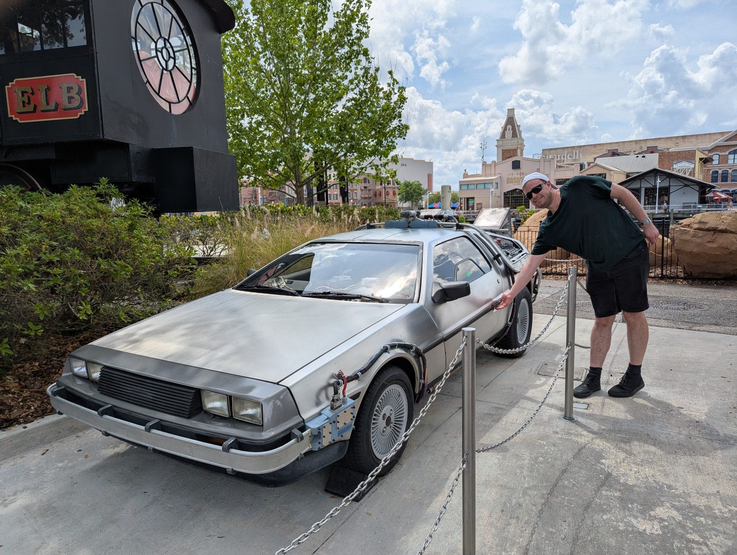Nick by the DeLorean in 2025